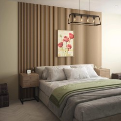 Medium Oak Acoustic Wall Panel - 600mm x 2400mm