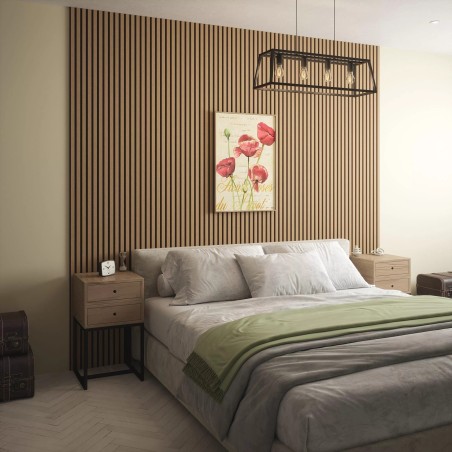 Medium Oak Acoustic Wall Panel - 600mm x 2400mm