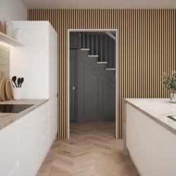 Medium Oak Acoustic Wall Panel - 600mm x 2400mm