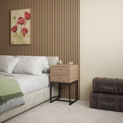 Medium Oak Acoustic Wall Panel - 600mm x 2400mm