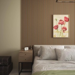 Medium Oak Acoustic Wall Panel - 600mm x 2400mm