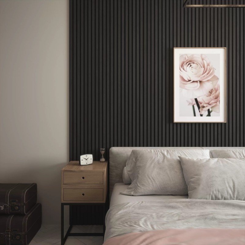 Slate Grey Acoustic Wall Panel - 600mm x 2400mm