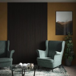 Dark Oak Acoustic Wall Panel - 600mm x 2400mm
