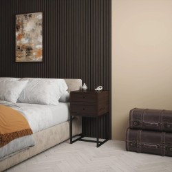 Dark Oak Acoustic Wall Panel - 600mm x 2400mm