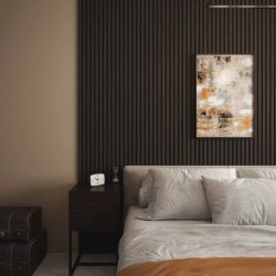 Dark Oak Acoustic Wall Panel - 600mm x 2400mm