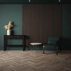 Dark Oak Acoustic Wall Panel - 600mm x 2400mm
