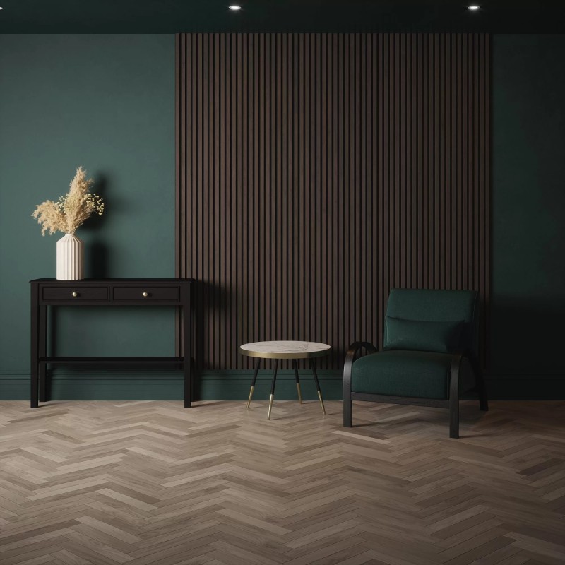 Dark Oak Acoustic Wall Panel - 600mm x 2400mm