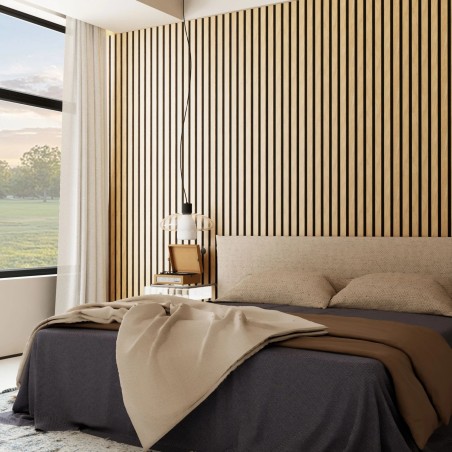 LUX Natural Oak Acoustic Wall Panel - 600mm x 2400mm