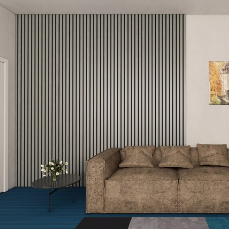LUX Alder Grey Acoustic Wall Panel - 600mm x 2400mm