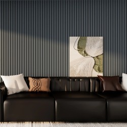 Smokey Blue Acoustic Wall Panel - 600mm x 2400mm