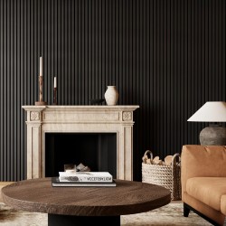 Lustrous Black Acoustic Wall Panel - 600mm x 2400mm