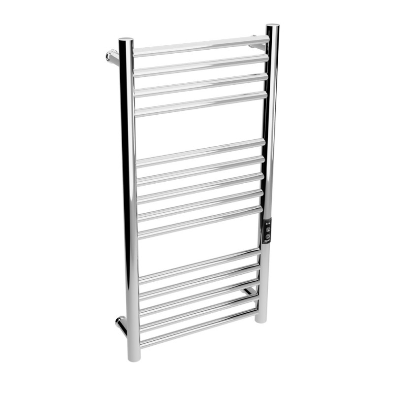 Tubo Polished Stainless Steel Round Bar Dry Electric Towel Rail - 400 x 800mm