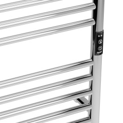 Tubo Polished Stainless Steel Round Bar Dry Electric Towel Rail - 500 x 900mm