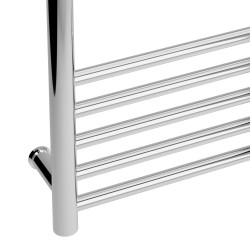 Tubo Polished Stainless Steel Round Bar Dry Electric Towel Rail - 500 x 900mm