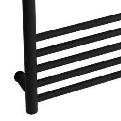 Tubo Matt Black Stainless Steel Round Bar Dry Electric Towel Rail - 500 x 900mm