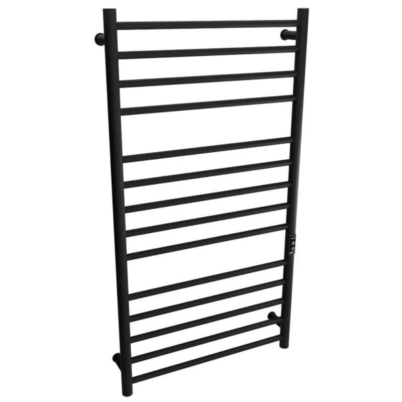 Tubo Polished Stainless Steel Round Bar Dry Electric Towel Rail - 600 x 1100mm