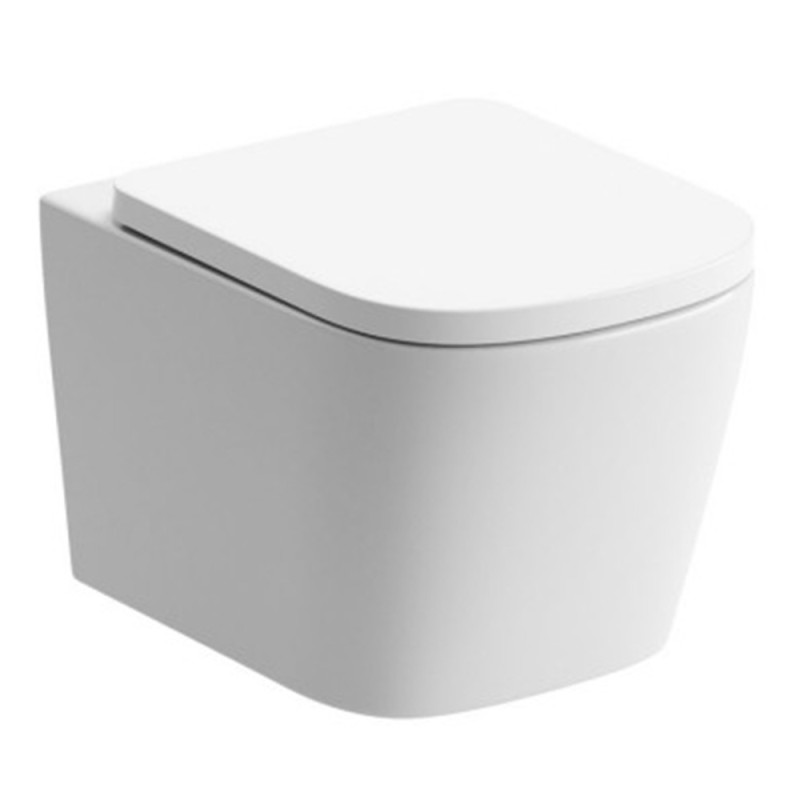 Messina Rimless Wall Hung WC & Soft Close Seat