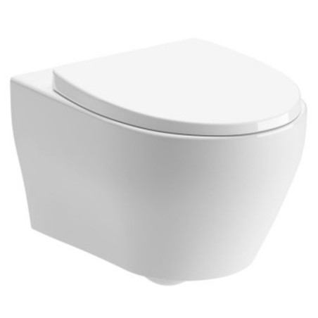 Trento Rimless Wall Hung WC & Soft Close Seat
