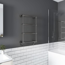 Alice Traditional Brushed Gunmetal Towel Rail - 500 x 750mm - Insitu