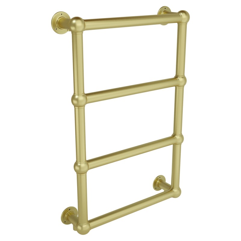 Alice Traditional Brushed Brass Towel Rail - 500 x 750mm