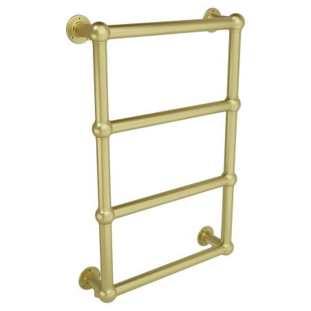 Alice Traditional Brushed Brass Towel Rail - 500 x 750mm