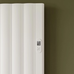 Kairo White Electric Flat Panel Radiator with Smart Control - 610mm (w) x 1600mm (h) - 2000W - Closeup