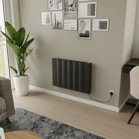 Kairo Black Electric Flat Panel Radiator with Smart Control - 725mm (w) x 500mm (h) - 1000W