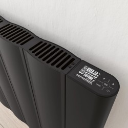 Kairo Black Electric Flat Panel Radiator with Smart Control - 725mm (w) x 500mm (h) - 1000W - Closeup