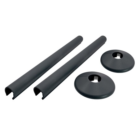 200mm Basalt Grey "Snap On" Radiator Pipe & Collars