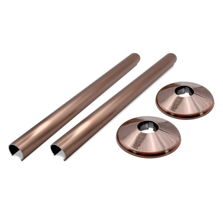 200mm Antique Copper "Snap On" Radiator Pipe & Collars