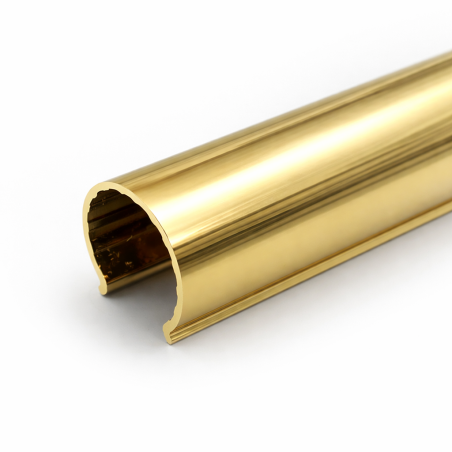 200mm Polished Brass "Snap On" Retro Fit Metal/Plastic Pipe & Collars