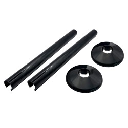 200mm Black "Snap On" Radiator Pipe & Collars
