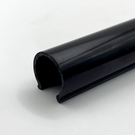 200mm Black "Snap On" Retro Fit Plastic Pipe & Collars