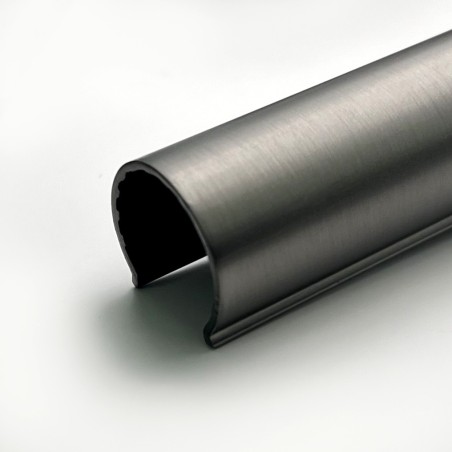 200mm Brushed Gunmetal "Snap On" Retro Fit Metal/Plastic Pipe & Collars