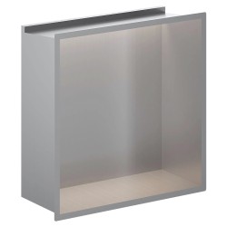 300 x 300mm Stainless Steel LED Shower Niche | Sleek Recessed Bathroom Storage