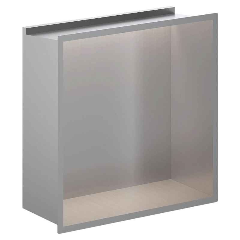 300 x 300mm Stainless Steel LED Shower Niche | Sleek Recessed Bathroom Storage