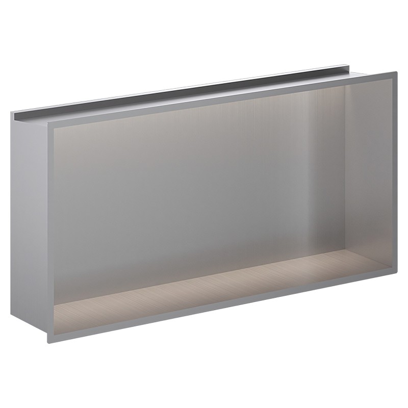 600 x 300mm Stainless Steel LED Shower Niche | Sleek Recessed Bathroom Storage