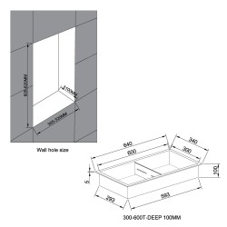 600 x 300mm Brushed Brass Stainless Steel LED Shower Niche | Sleek Recessed Bathroom Storage