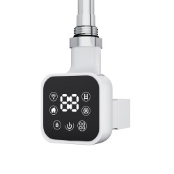 Cleo Square White Smart WIFI Thermostatic Electric Heating Element