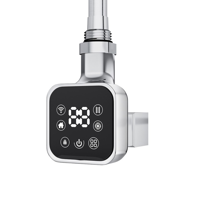 Cleo Square Chrome Smart WIFI Thermostatic Electric Heating Element