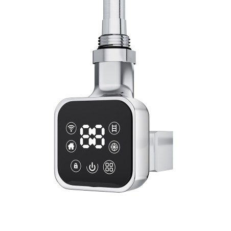 Cleo Square Chrome Smart WIFI Thermostatic Electric Heating Element