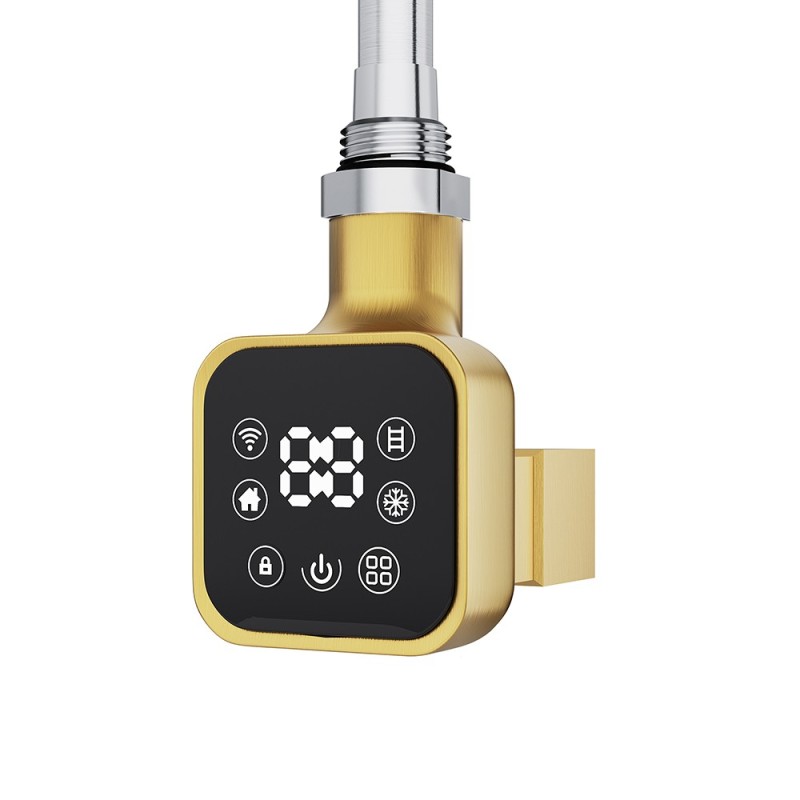 Cleo Square Brass Smart WIFI Thermostatic Electric Heating Element
