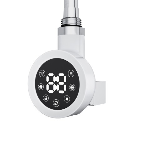 Cleo Round White Smart WIFI Thermostatic Electric Heating Element