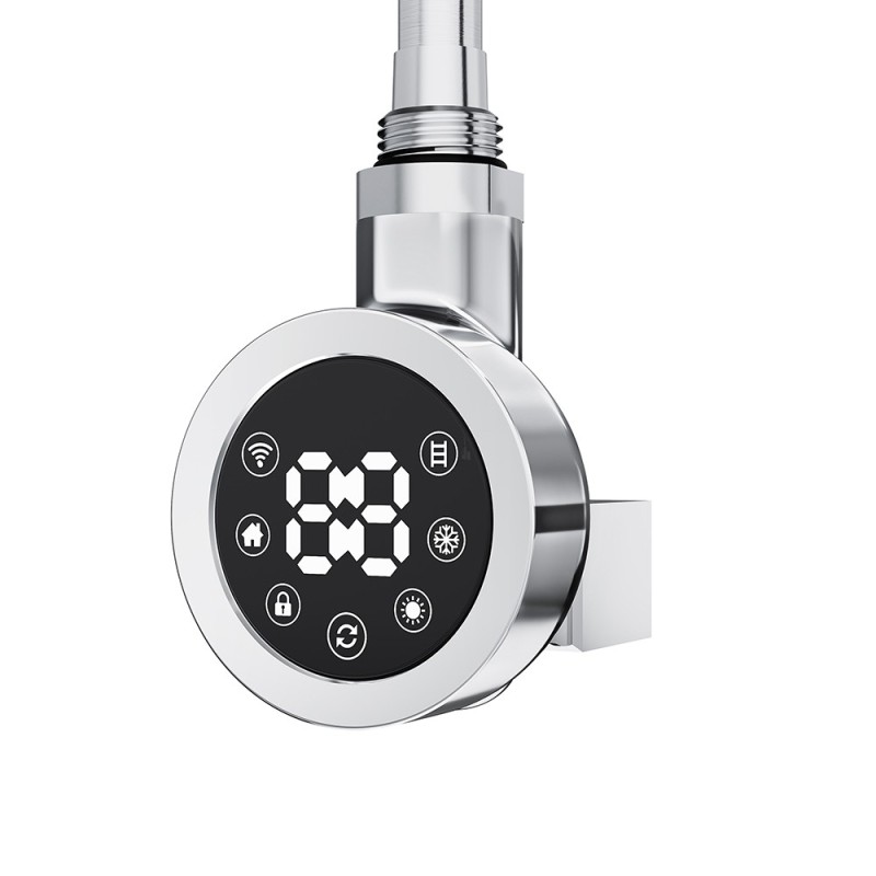 Cleo Round Chrome Smart WIFI Thermostatic Electric Heating Element