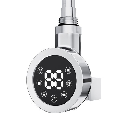 Cleo Round Chrome Smart WIFI Thermostatic Electric Heating Element