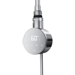 Cleo Round Slimline Chrome Smart WIFI Thermostatic Electric Heating Element