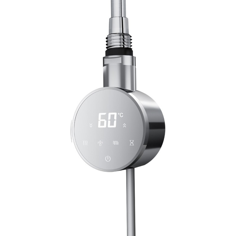 Cleo Round Slimline Chrome Smart WIFI Thermostatic Electric Heating Element