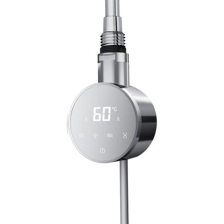 Cleo Round Slimline Chrome Smart WIFI Thermostatic Electric Heating Element