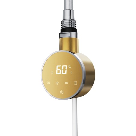 Cleo Round Slimline Brass Smart WIFI Thermostatic Electric Heating Element