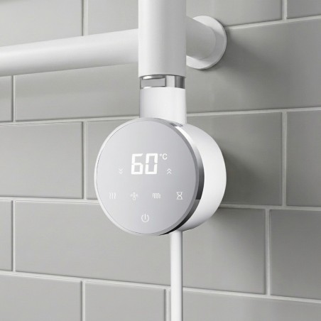Cleo Round Slimline White Smart WIFI Thermostatic Electric Heating Element